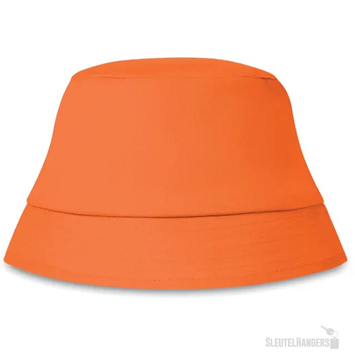 Katoenen zonnehoed Oranje