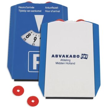 Multifunctionele parkeerschijf met ijskrabber en winkelwagenmuntjes Blauw