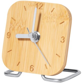 Tafelklok Op Rvs Voet Naturel