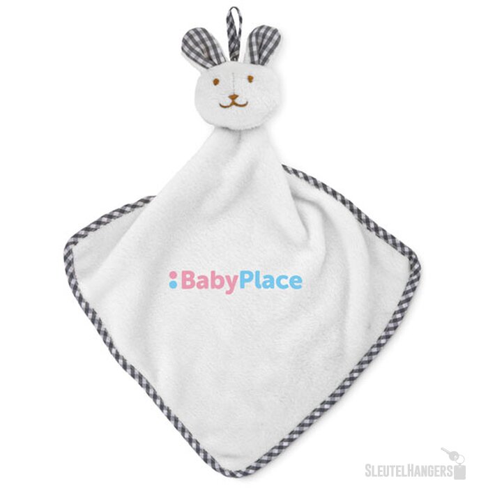 Pluche konijn knuffeldoekje Wit