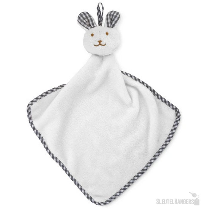 Pluche konijn knuffeldoekje Wit