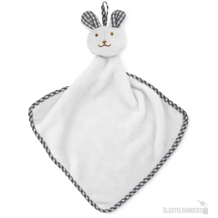 Pluche konijn knuffeldoekje Wit