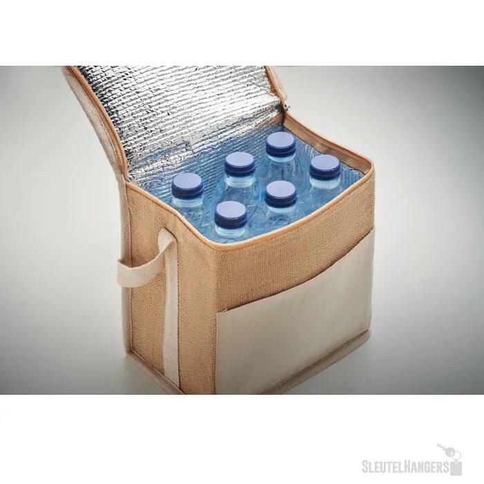 Jute en canvas koeltas 3l Lona beige