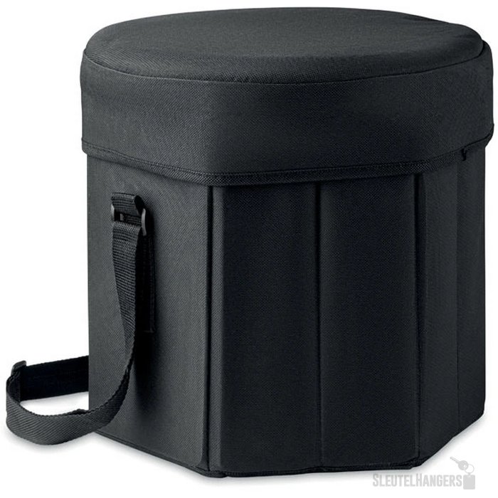 Opvouwbare koeltas- /krukje Seat & drink zwart