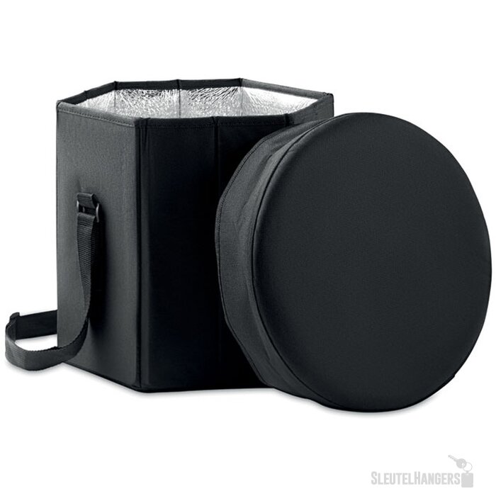Opvouwbare koeltas- /krukje Seat & drink zwart