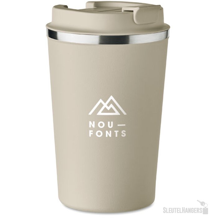 Dubbelwandige drinkbeker Brace beige