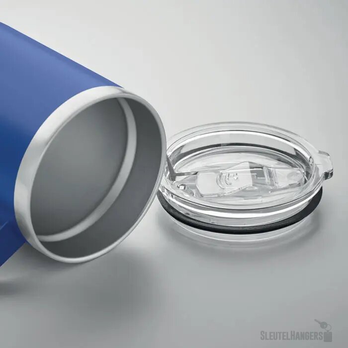Dubbelwandige beker met drinkdeksel (300 ml) Blauw 300 ml