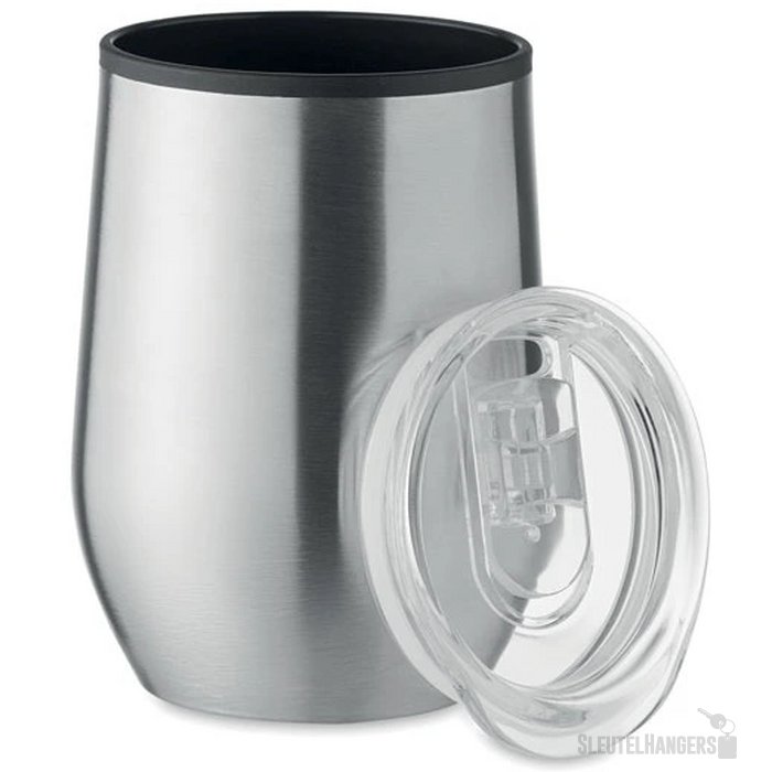 Dubbelwandige reisbeker (350 ml) Zilver