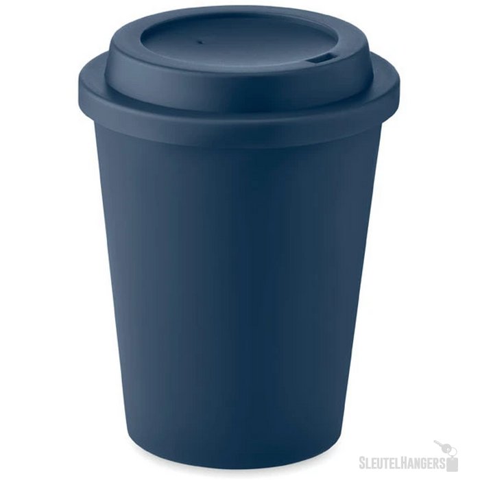 Dubbelwandige beker pp 300 ml Nola donker marineblauw