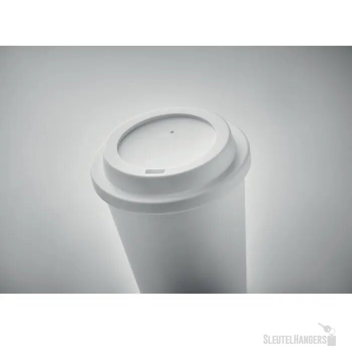 Dubbelwandige beker pp 300 ml Nola wit 300 ml