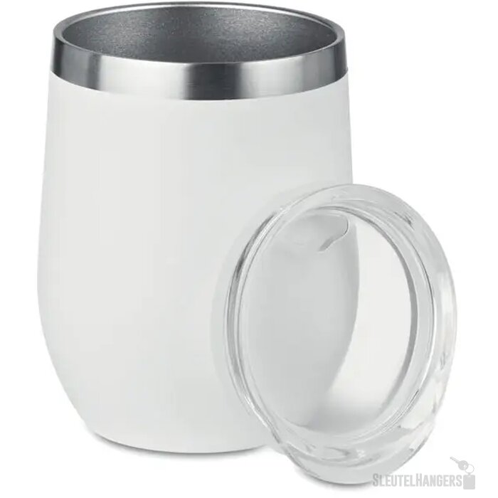 Dubbelwandige beker 300ml Chin chin wit