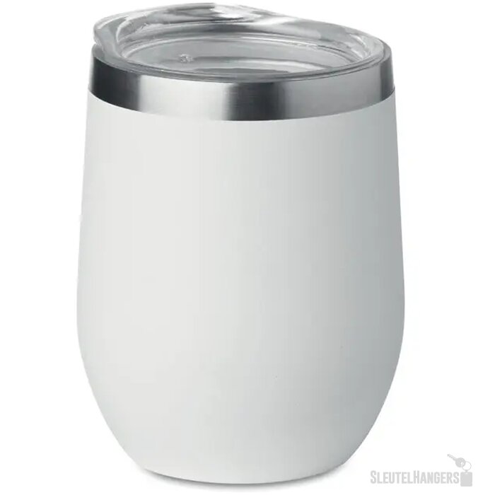 Dubbelwandige beker 300ml Chin chin wit