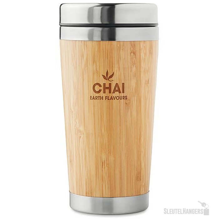 Bamboe reisbeker (400 ml) Bruin