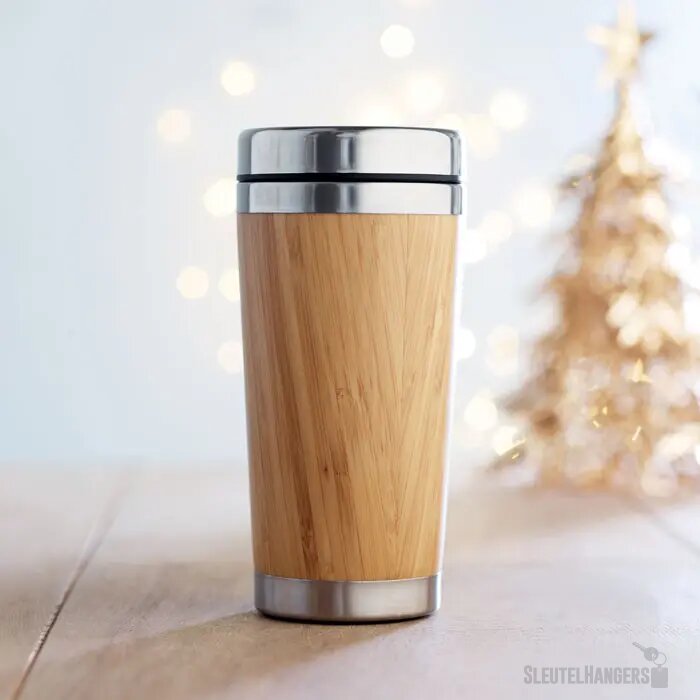 Bamboe reisbeker (400 ml) Bruin