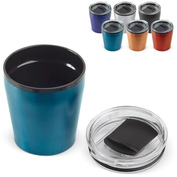 Koffiebeker metallic 180ml zilver