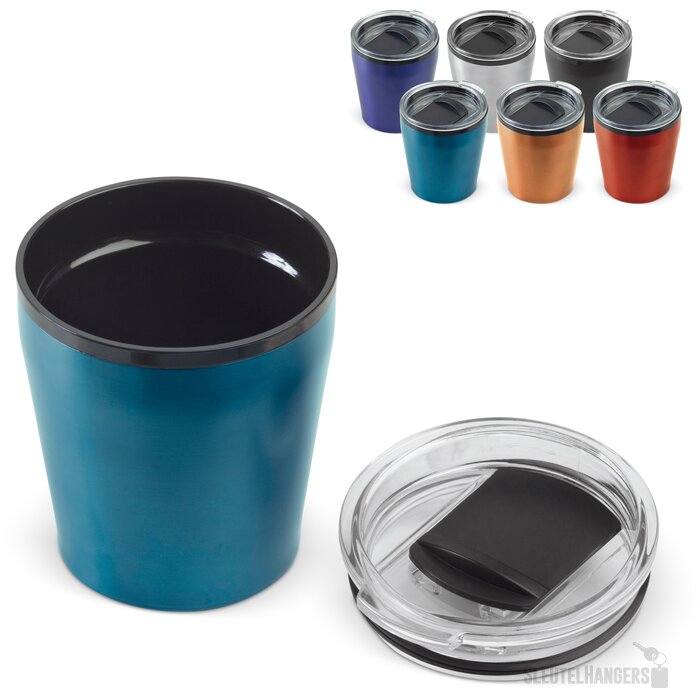 Koffiebeker metallic 180ml zilver