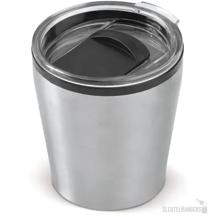 Koffiebeker metallic 180ml zilver