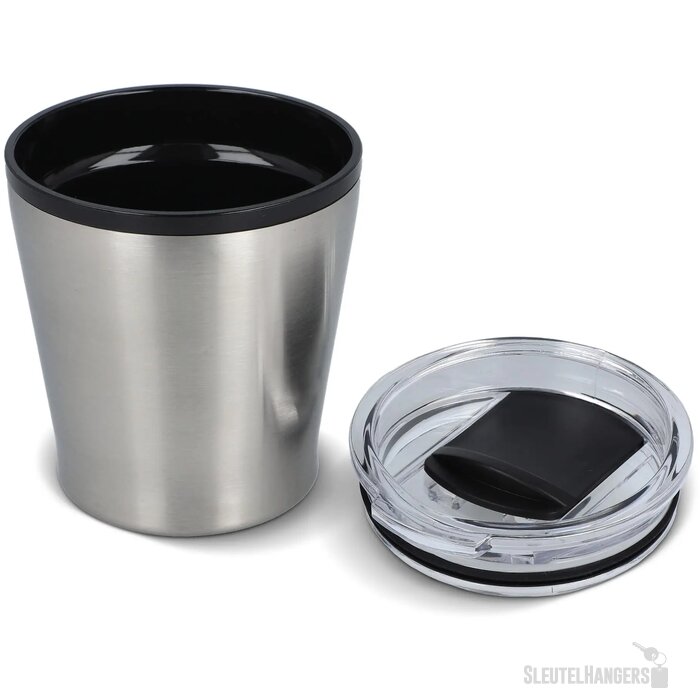 Koffiebeker metallic 180ml zilver