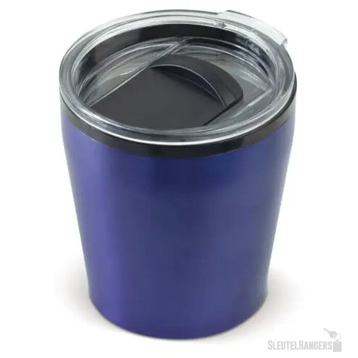 Koffiebeker metallic 180ml donker blauw