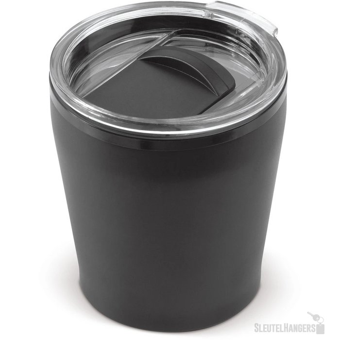 Koffiebeker metallic 180ml zwart