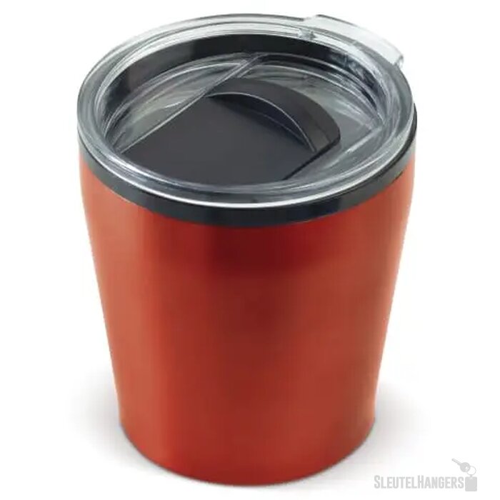 Koffiebeker metallic 180ml donker rood