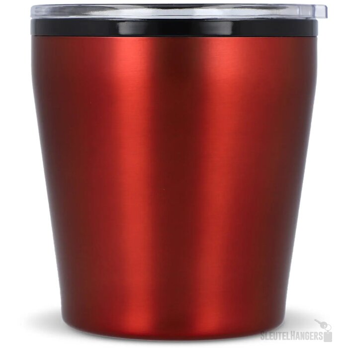 Koffiebeker metallic 180ml donker rood