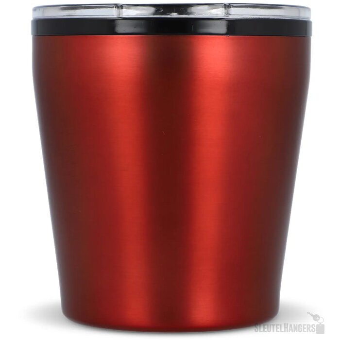Koffiebeker metallic 180ml donker rood