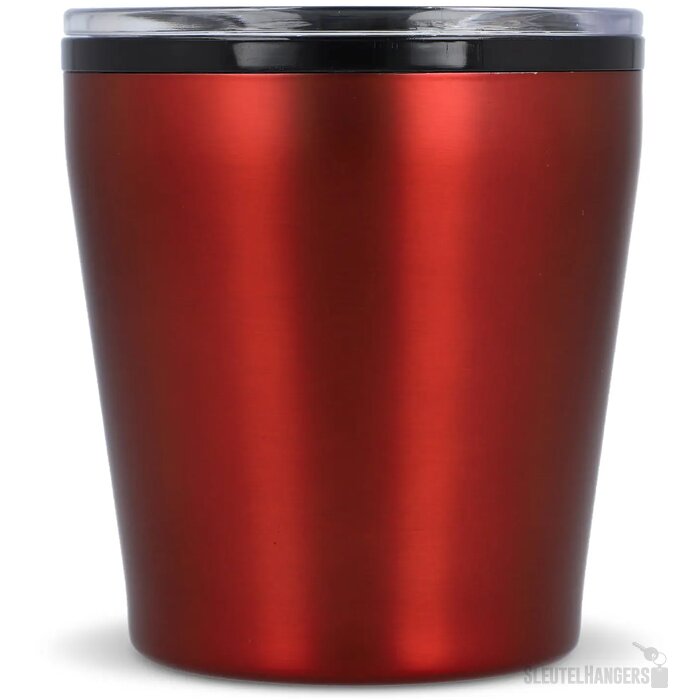 Koffiebeker metallic 180ml donker rood