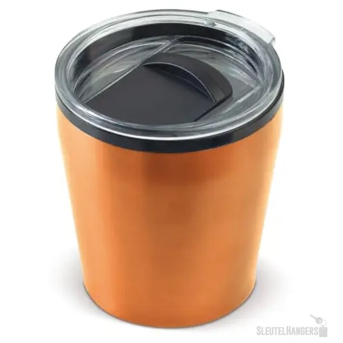 Koffiebeker metallic 180ml oranje