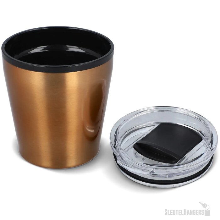 Koffiebeker metallic 180ml oranje