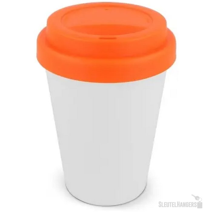 RPP Koffiebeker Wit 250ml wit / oranje