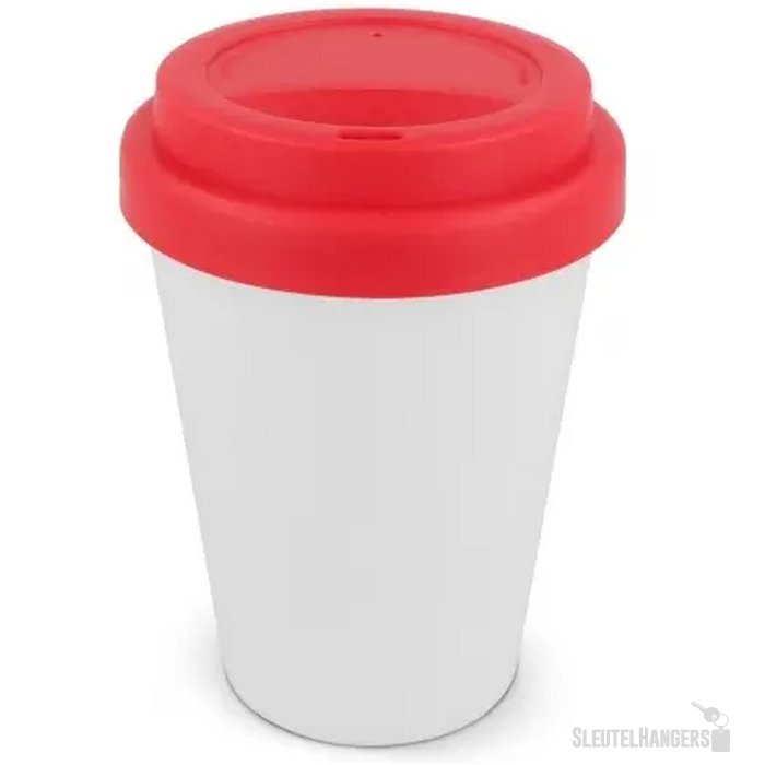 RPP Koffiebeker Wit 250ml wit / rood