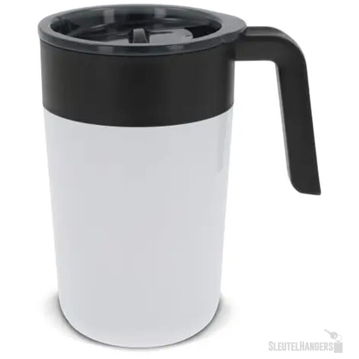 Dubbelwandige koffie mok 400ml wit 400 ml