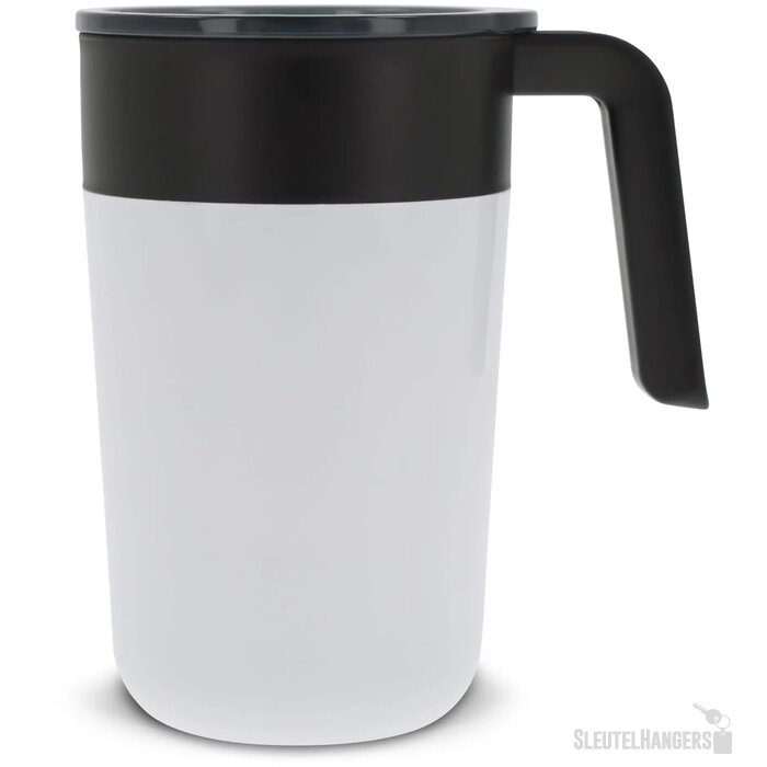 Dubbelwandige koffie mok 400ml wit 400 ml