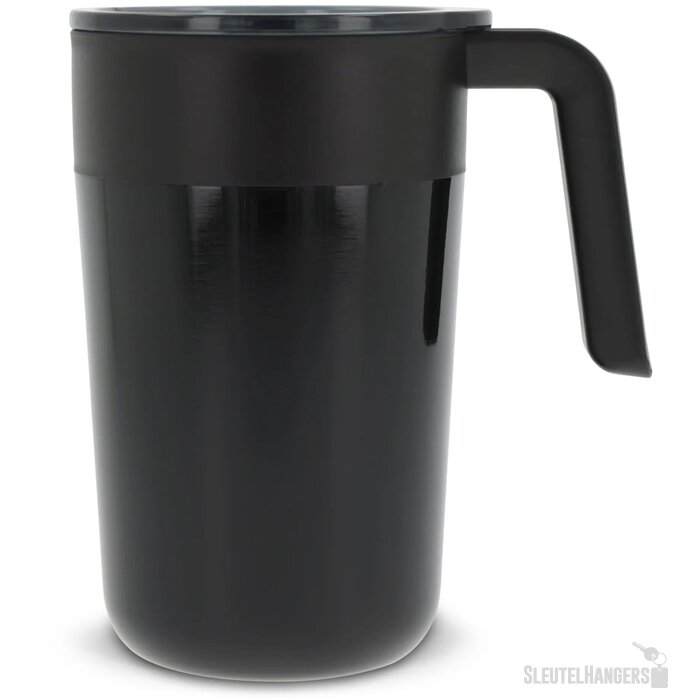 Dubbelwandige koffie mok 400ml zwart 400 ml