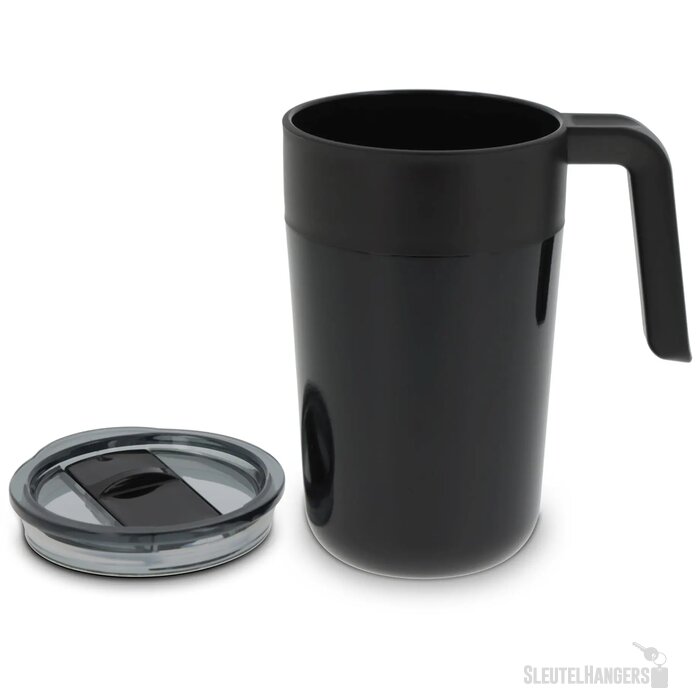 Dubbelwandige koffie mok 400ml zwart 400 ml