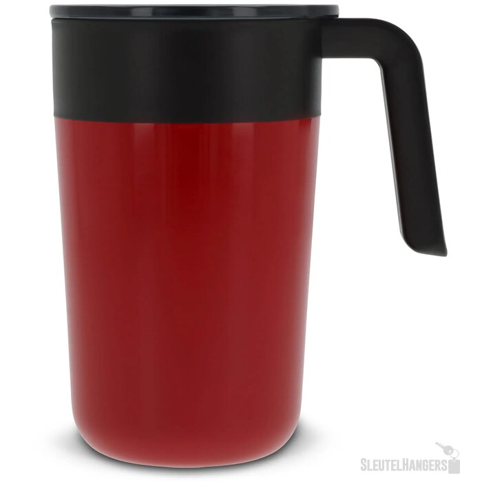 Dubbelwandige koffie mok 400ml donker rood 400 ml