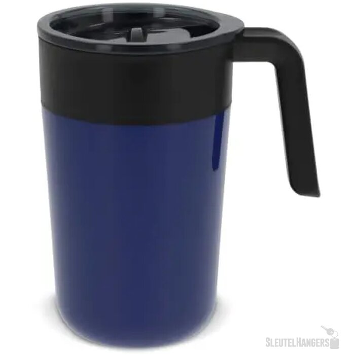 Dubbelwandige koffie mok 400ml donker blauw 400 ml