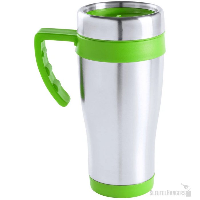 Thermosbeker met gekleurd oor (450 ml) Limoengroen