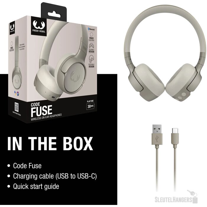 Code Fuse-Wireless on-ear headphone Beige