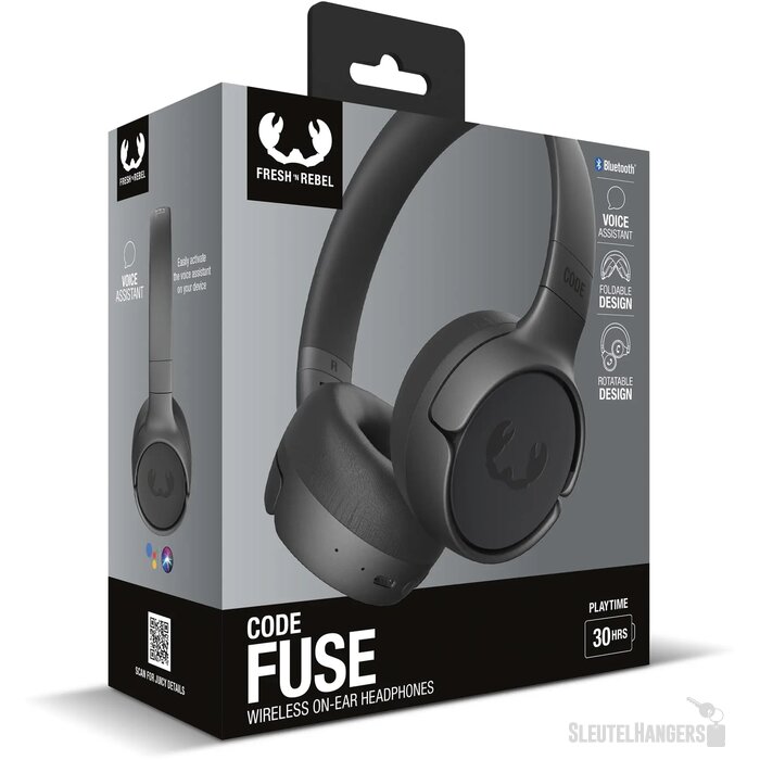 Code Fuse-Wireless on-ear headphone Donkergrijs