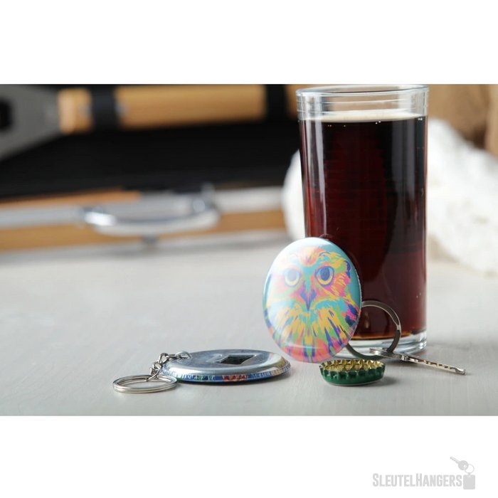 Magbadge Bottle Button Met Pin En Flesopener Zilver