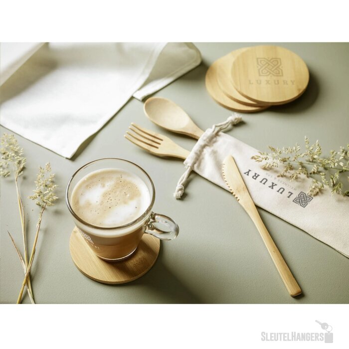 Bamboo Coaster Set Onderzetters