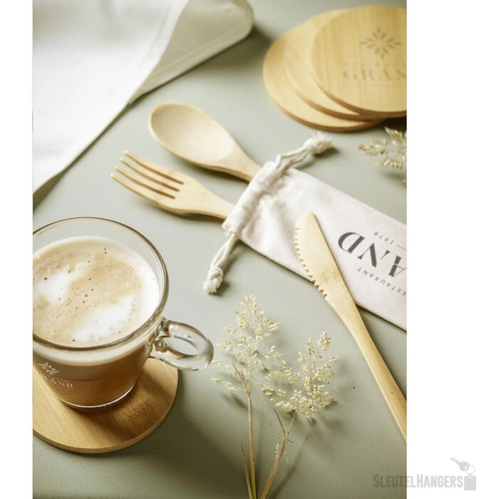 Bamboo Coaster Set Onderzetters