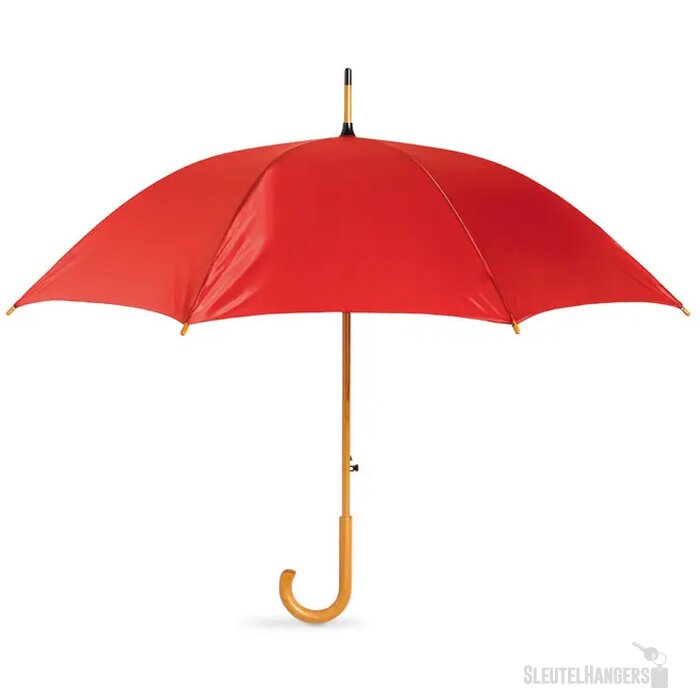 Paraplu met houten handvat Cumuli rood