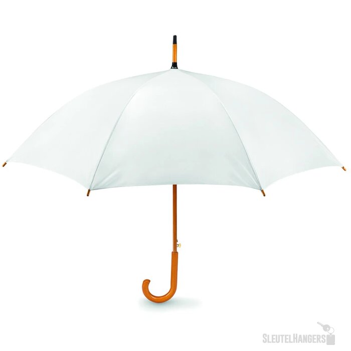 Paraplu met houten handvat Cumuli wit