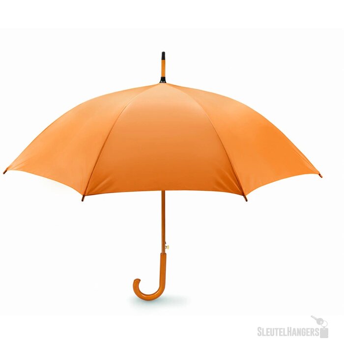 Paraplu met houten handvat Cumuli oranje