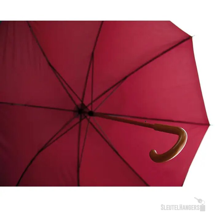 Paraplu met houten handvat Cala bordeaux