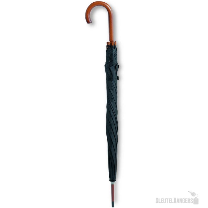 Paraplu met houten handvat Cala zwart