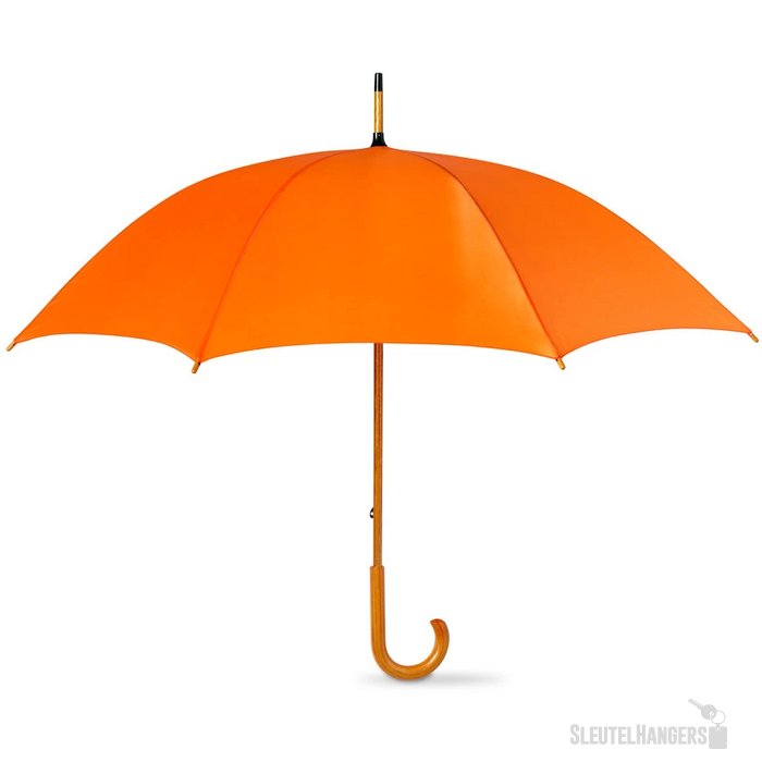 Paraplu met houten handvat Cala oranje